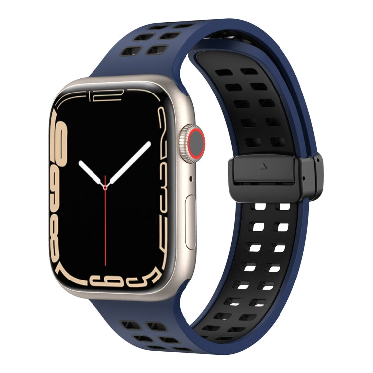 Cinturino in silicone con fori quadrati con chiusura magnetica, For Apple Watch Series 8&7 41mm