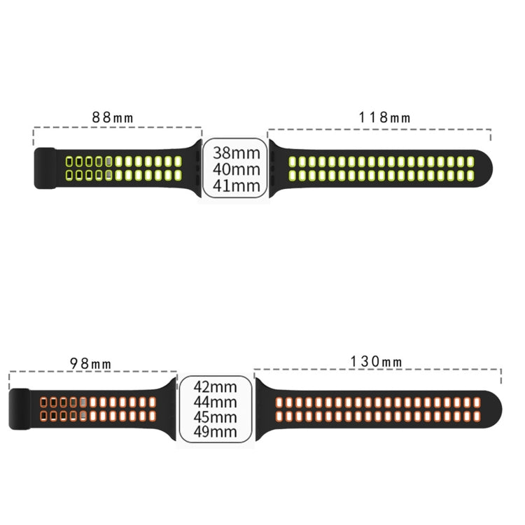 Cinturino in silicone con fori quadrati con chiusura magnetica, For Apple Watch Series 8&7 41mm