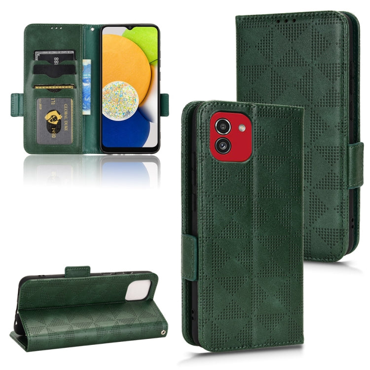 Custodia per telefono in pelle a triangolo simmetrico, For Samsung Galaxy A03 EU Version, For Samsung Galaxy Z Fold3, For Samsung Galaxy Z Fold4, For Samsung Galaxy A03 Core