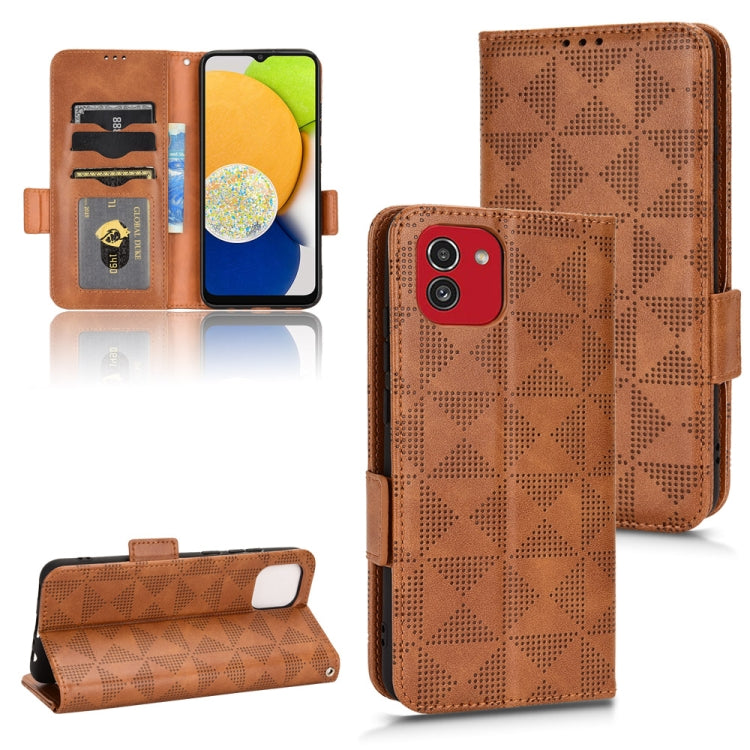 Custodia per telefono in pelle a triangolo simmetrico, For Samsung Galaxy A03 EU Version, For Samsung Galaxy Z Fold3, For Samsung Galaxy Z Fold4, For Samsung Galaxy A03 Core