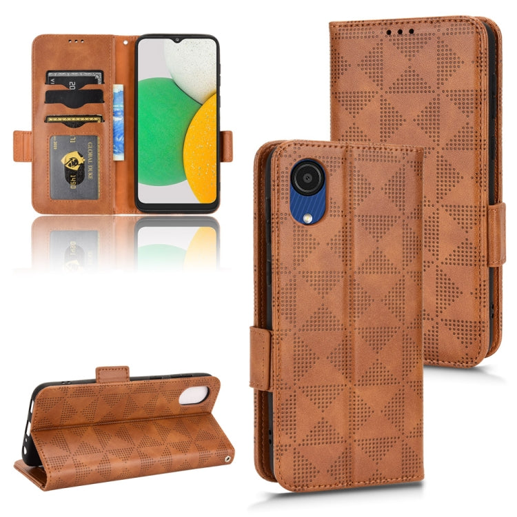 Custodia per telefono in pelle a triangolo simmetrico, For Samsung Galaxy A03 EU Version, For Samsung Galaxy Z Fold3, For Samsung Galaxy Z Fold4, For Samsung Galaxy A03 Core
