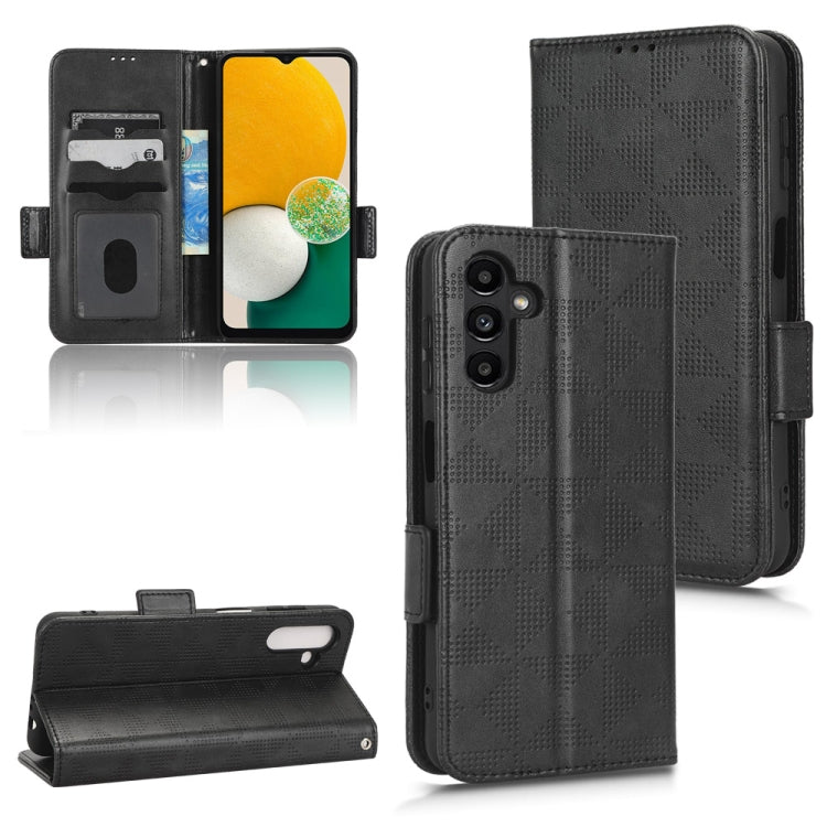 Custodia per telefono in pelle a triangolo simmetrico, For Samsung Galaxy A12 / M12, For Samsung Galaxy A13 4G, For Samsung Galaxy A13 5G, For Samsung Galaxy A14 4G