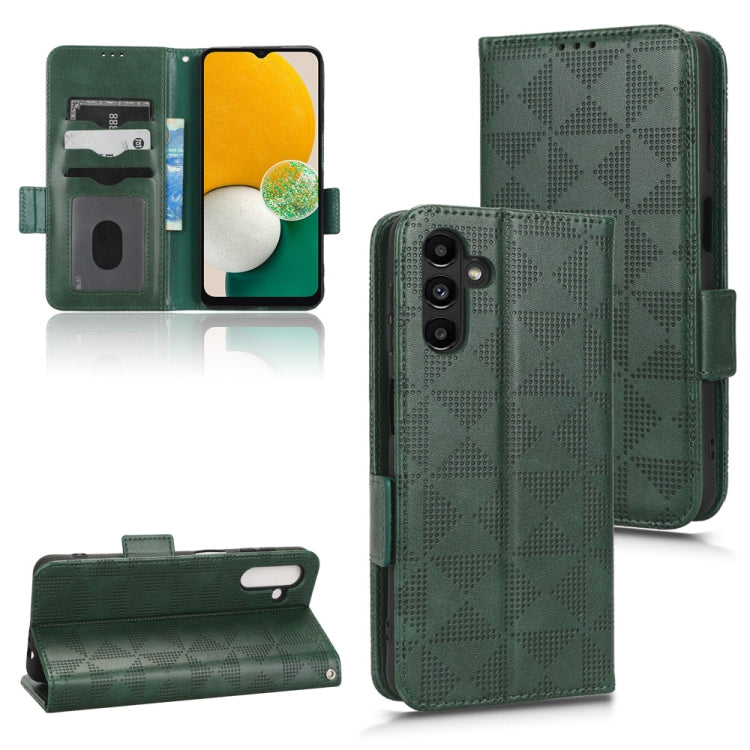 Custodia per telefono in pelle a triangolo simmetrico, For Samsung Galaxy A12 / M12, For Samsung Galaxy A13 4G, For Samsung Galaxy A13 5G, For Samsung Galaxy A14 4G