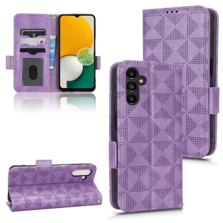Custodia per telefono in pelle a triangolo simmetrico, For Samsung Galaxy A12 / M12, For Samsung Galaxy A13 4G, For Samsung Galaxy A13 5G, For Samsung Galaxy A14 4G