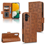Custodia per telefono in pelle a triangolo simmetrico, For Samsung Galaxy A12 / M12, For Samsung Galaxy A13 4G, For Samsung Galaxy A13 5G, For Samsung Galaxy A14 4G