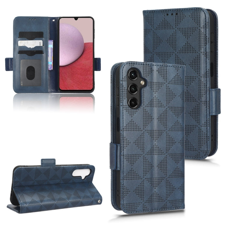 Custodia per telefono in pelle a triangolo simmetrico, For Samsung Galaxy A12 / M12, For Samsung Galaxy A13 4G, For Samsung Galaxy A13 5G, For Samsung Galaxy A14 4G