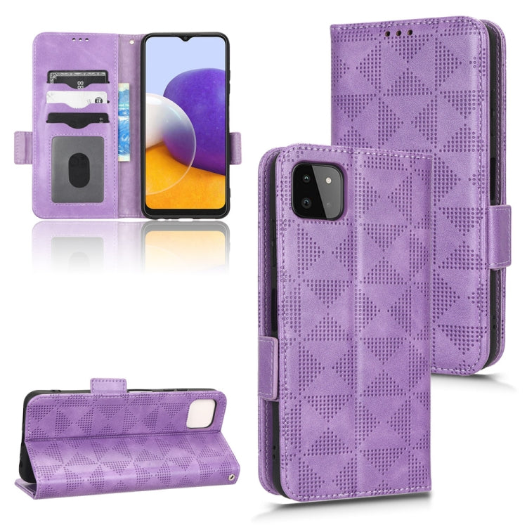Custodia per telefono in pelle a triangolo simmetrico, For Samsung Galaxy A14 5G, For Samsung Galaxy A22 4G / M22 4G, For Samsung Galaxy A22 5G, For Samsung Galaxy A22 5G JP Version