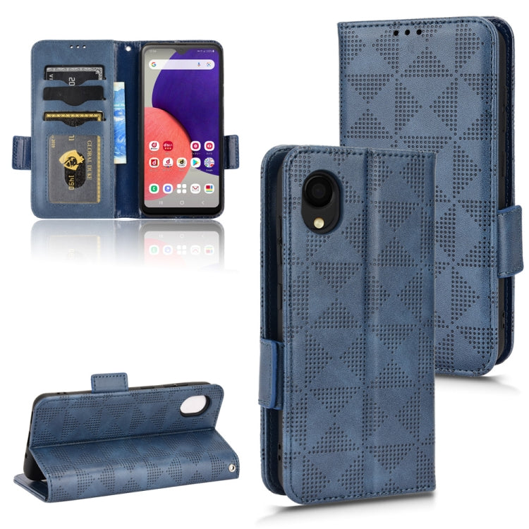 Custodia per telefono in pelle a triangolo simmetrico, For Samsung Galaxy A14 5G, For Samsung Galaxy A22 4G / M22 4G, For Samsung Galaxy A22 5G, For Samsung Galaxy A22 5G JP Version