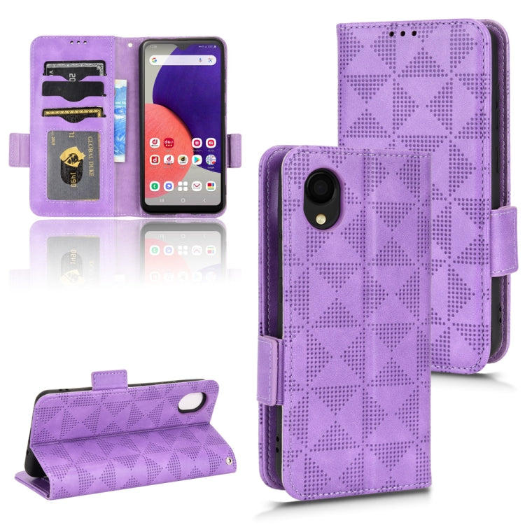 Custodia per telefono in pelle a triangolo simmetrico, For Samsung Galaxy A14 5G, For Samsung Galaxy A22 4G / M22 4G, For Samsung Galaxy A22 5G, For Samsung Galaxy A22 5G JP Version