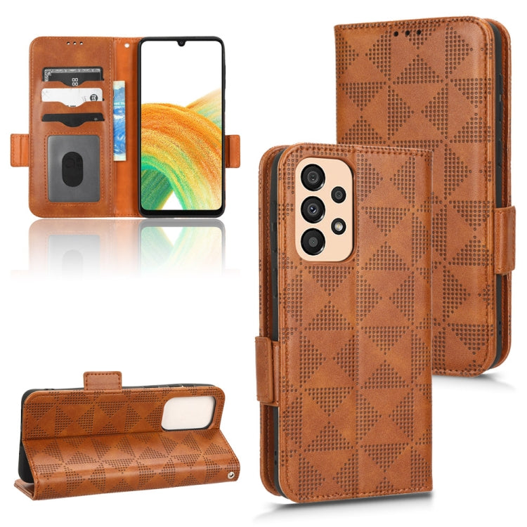 Custodia per telefono in pelle a triangolo simmetrico, For Samsung Galaxy A23 4G, For Samsung Galaxy A23e/A23 5G JP Version, For Samsung Galaxy A24 4G, For Samsung Galaxy A33 5G