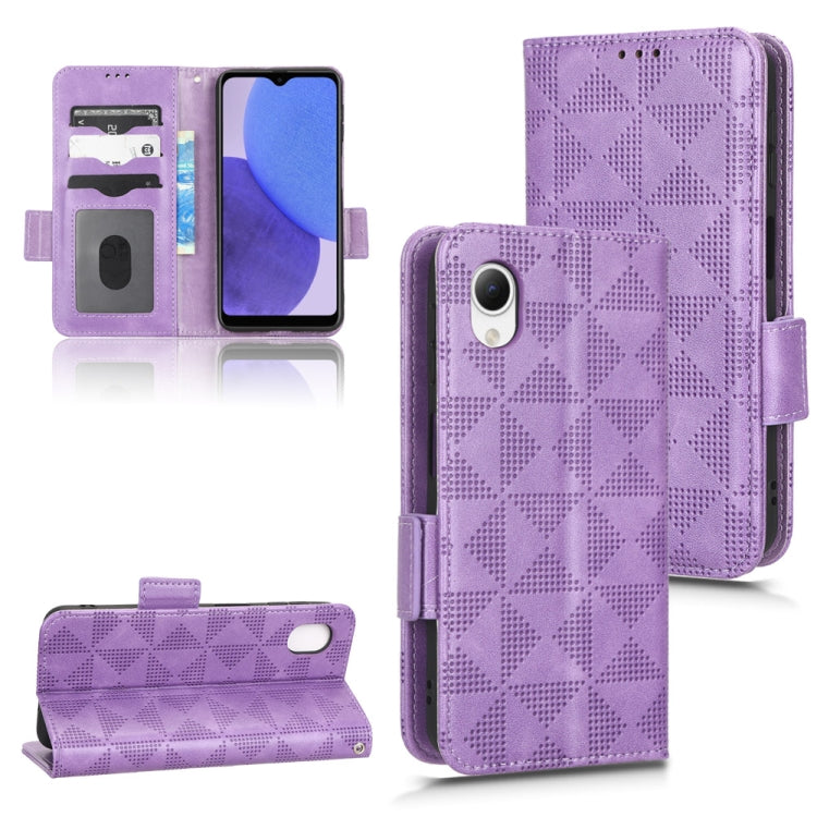 Custodia per telefono in pelle a triangolo simmetrico, For Samsung Galaxy A23 4G, For Samsung Galaxy A23e/A23 5G JP Version, For Samsung Galaxy A24 4G, For Samsung Galaxy A33 5G