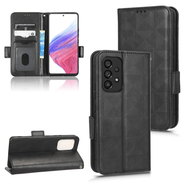 Custodia per telefono in pelle a triangolo simmetrico, For Samsung Galaxy A34 5G, For Samsung Galaxy A53 5G, For Samsung Galaxy A54 5G, For Samsung Galaxy M33 5G