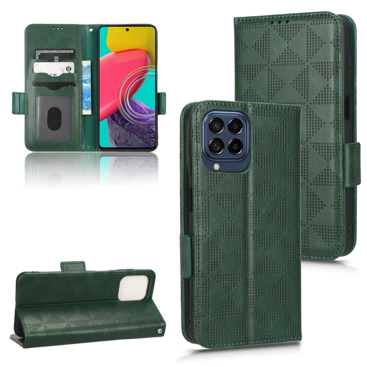 Custodia per telefono in pelle a triangolo simmetrico, For Samsung Galaxy M53 5G, For Samsung Galaxy S21 Ultra 5G, For Samsung Galaxy S21+ 5G, For Samsung Galaxy S21 5G