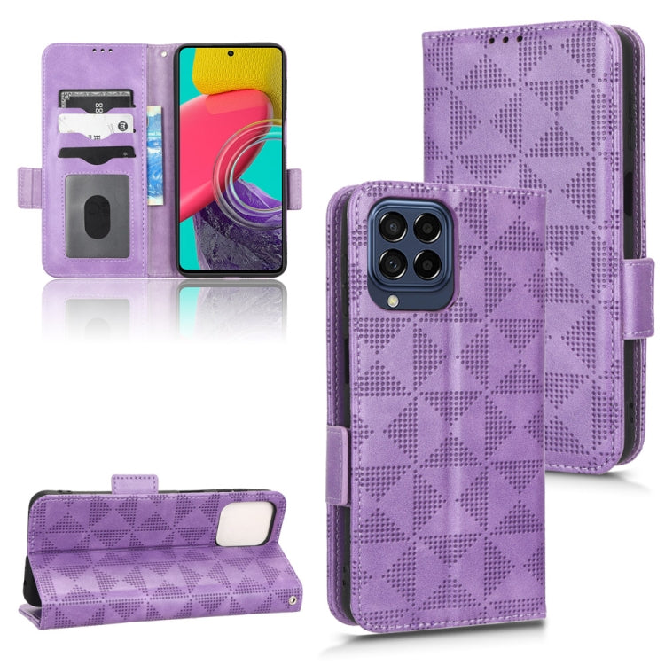 Custodia per telefono in pelle a triangolo simmetrico, For Samsung Galaxy M53 5G, For Samsung Galaxy S21 Ultra 5G, For Samsung Galaxy S21+ 5G, For Samsung Galaxy S21 5G