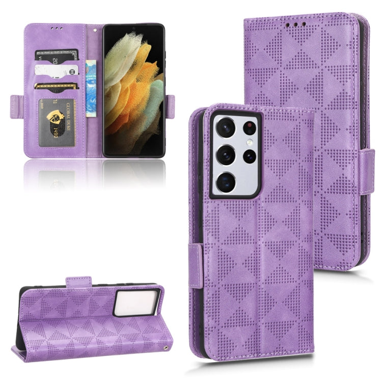 Custodia per telefono in pelle a triangolo simmetrico, For Samsung Galaxy M53 5G, For Samsung Galaxy S21 Ultra 5G, For Samsung Galaxy S21+ 5G, For Samsung Galaxy S21 5G