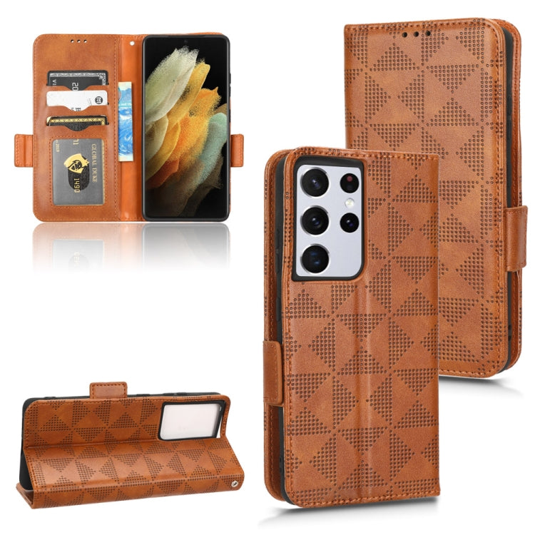 Custodia per telefono in pelle a triangolo simmetrico, For Samsung Galaxy M53 5G, For Samsung Galaxy S21 Ultra 5G, For Samsung Galaxy S21+ 5G, For Samsung Galaxy S21 5G