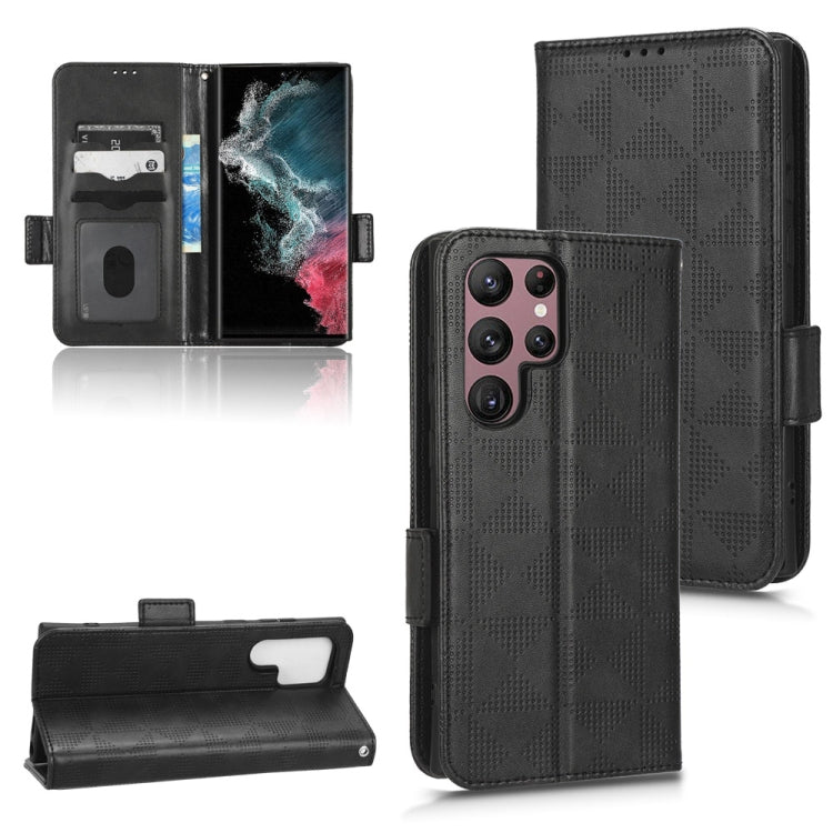 Custodia per telefono in pelle a triangolo simmetrico, For Samsung Galaxy S22 Ultra 5G, For Samsung Galaxy S22 5G, For Samsung Galaxy S22+ 5G, For Samsung Galaxy S23+ 5G