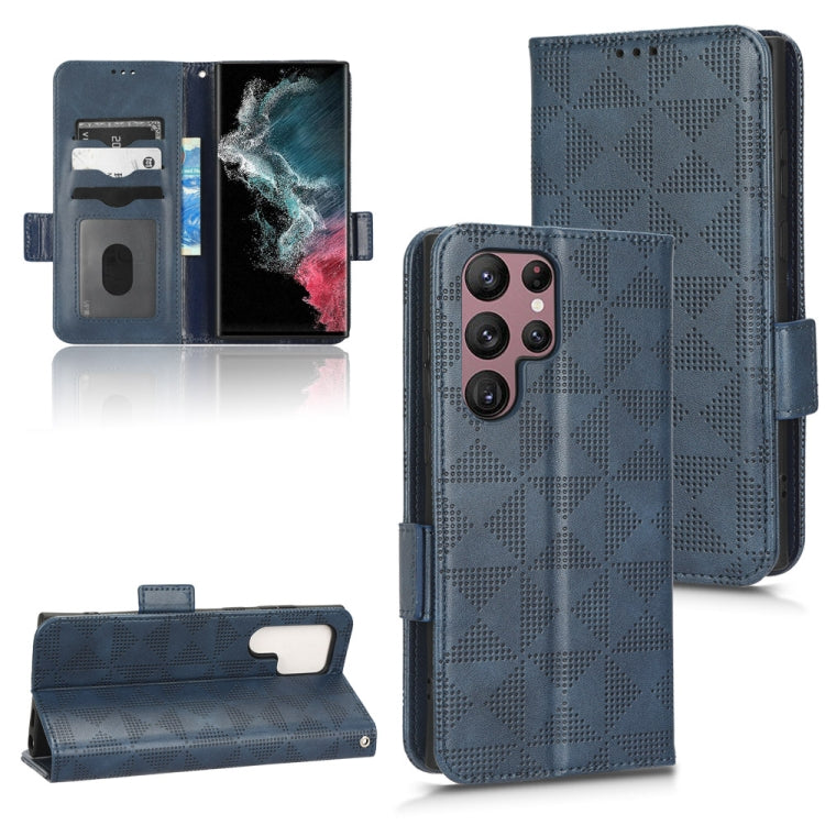 Custodia per telefono in pelle a triangolo simmetrico, For Samsung Galaxy S22 Ultra 5G, For Samsung Galaxy S22 5G, For Samsung Galaxy S22+ 5G, For Samsung Galaxy S23+ 5G