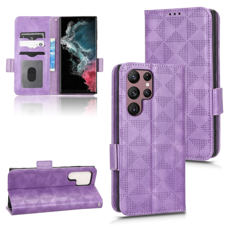 Custodia per telefono in pelle a triangolo simmetrico, For Samsung Galaxy S22 Ultra 5G, For Samsung Galaxy S22 5G, For Samsung Galaxy S22+ 5G, For Samsung Galaxy S23+ 5G