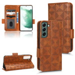 Custodia per telefono in pelle a triangolo simmetrico, For Samsung Galaxy S22 Ultra 5G, For Samsung Galaxy S22 5G, For Samsung Galaxy S22+ 5G, For Samsung Galaxy S23+ 5G