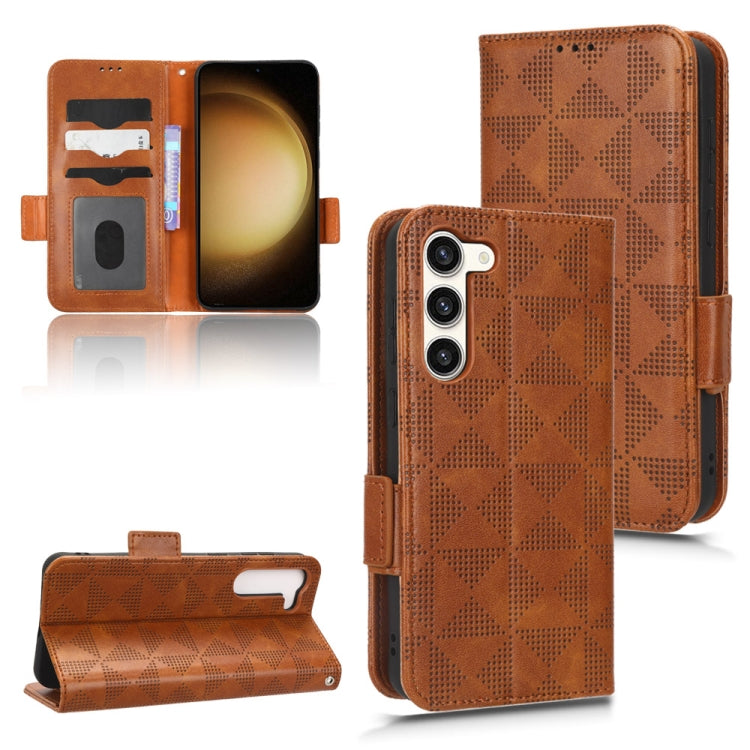 Custodia per telefono in pelle a triangolo simmetrico, For Samsung Galaxy S22 Ultra 5G, For Samsung Galaxy S22 5G, For Samsung Galaxy S22+ 5G, For Samsung Galaxy S23+ 5G
