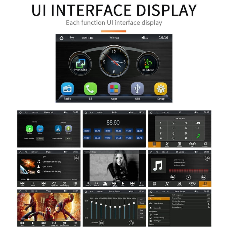 B5300 Lettore MP5 Bluetooth per auto CarPlay wireless da 7 pollici, supporta l'interconnessione del telefono cellulare, B5300