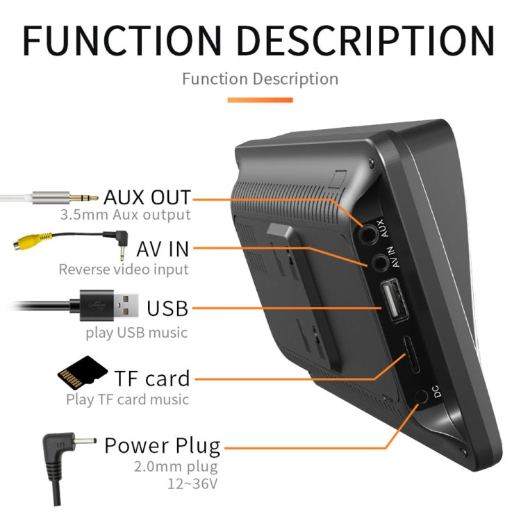 B5300 Lettore MP5 Bluetooth per auto CarPlay wireless da 7 pollici, supporta l'interconnessione del telefono cellulare, B5300