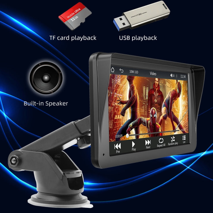 B5300 Lettore MP5 Bluetooth per auto CarPlay wireless da 7 pollici, supporta l'interconnessione del telefono cellulare, B5300