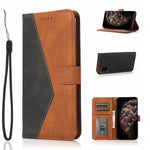 Custodia per telefono in pelle con cuciture a due colori, For Samsung Galaxy S20+
