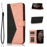 Custodia per telefono in pelle con cuciture a due colori, For Samsung Galaxy S20+