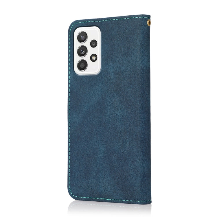 Custodia per telefono in pelle con cuciture a due colori, For Samsung Galaxy A72 5G / 4G, For Samsung Galaxy A82 5G/ Quantum 2