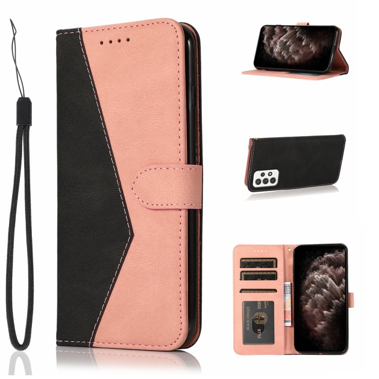 Custodia per telefono in pelle con cuciture a due colori, For Samsung Galaxy A72 5G / 4G, For Samsung Galaxy A82 5G/ Quantum 2