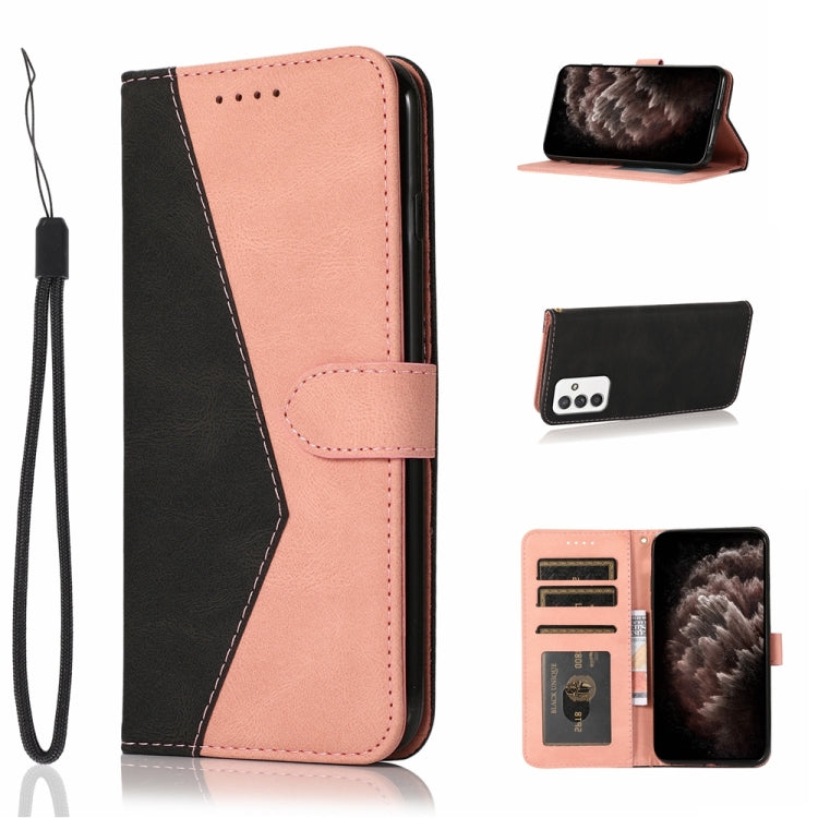 Custodia per telefono in pelle con cuciture a due colori, For Samsung Galaxy A72 5G / 4G, For Samsung Galaxy A82 5G/ Quantum 2