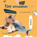 Giocattolo interattivo per gatti elettrici con pesce di simulazione di animali domestici con ricarica USB, dimensioni ： 30cn, Size: 30cm (Black Grass Carp), Size: 30cm (Salmon), Size: 30cm (Yellow Carp), Size: 30cm (Silver Dragon Fish)                 ...