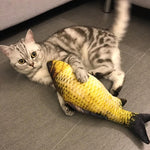 Giocattolo interattivo per gatti elettrici con pesce di simulazione di animali domestici con ricarica USB, dimensioni ： 30cn, Size: 30cm (Black Grass Carp), Size: 30cm (Salmon), Size: 30cm (Yellow Carp), Size: 30cm (Silver Dragon Fish)                 ...