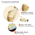 Giocattolo interattivo per gatti elettrici con pesce di simulazione di animali domestici con ricarica USB, dimensioni ： 30cn, Size: 30cm (Black Grass Carp), Size: 30cm (Salmon), Size: 30cm (Yellow Carp), Size: 30cm (Silver Dragon Fish)                 ...