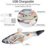 Giocattolo interattivo per gatti elettrici con pesce di simulazione di animali domestici con ricarica USB, dimensioni ： 30cn, Size: 30cm (Black Grass Carp), Size: 30cm (Salmon), Size: 30cm (Yellow Carp), Size: 30cm (Silver Dragon Fish)                 ...