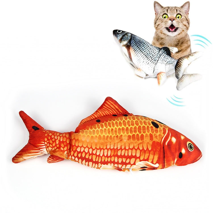 Giocattolo interattivo per gatti elettrici con pesce di simulazione di animali domestici con ricarica USB, dimensioni ： 30cn, Size: 30cm (Black Grass Carp), Size: 30cm (Salmon), Size: 30cm (Yellow Carp), Size: 30cm (Silver Dragon Fish)                 ...