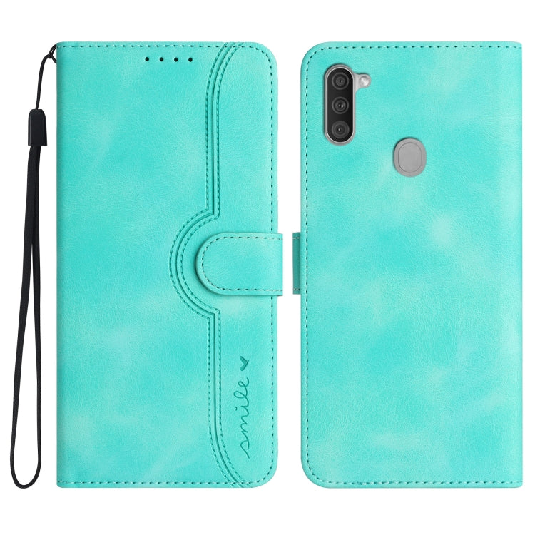 Custodia per cellulare in pelle con motivo a cuore, For Samsung Galaxy A03s 166mm, For Samsung Galaxy A04e, For Samsung Galaxy A10/M10, For Samsung Galaxy A11 EU Version