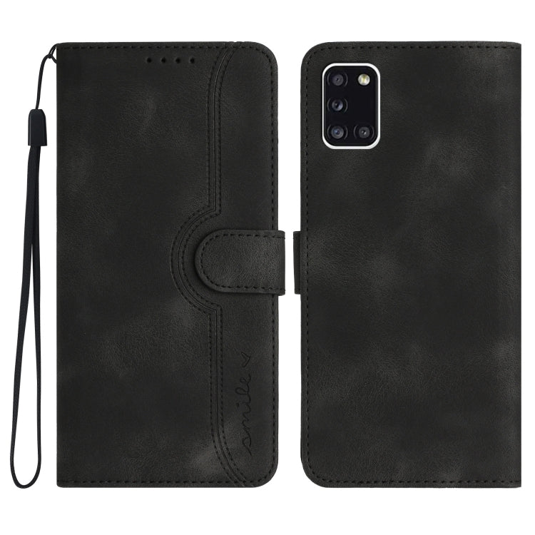 Custodia in pelle con motivo cuore per Samsung Galaxy A31