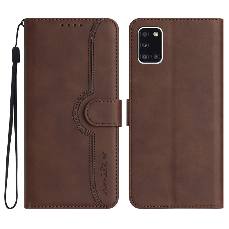 Custodia in pelle con motivo cuore per Samsung Galaxy A31