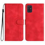 Custodia per cellulare in pelle con motivo a cuore, For Samsung Galaxy A71 5G, For Samsung Galaxy A72 4G/5G, For Samsung Galaxy A73 5G, For Samsung Galaxy M13 India/F13