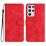 Custodia per cellulare in pelle con motivo a cuore, For Samsung Galaxy S21 Ultra 5G, For Samsung Galaxy S22 5G, For Samsung Galaxy S22+ 5G, For Samsung Galaxy S22 Ultra 5G
