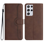 Custodia per cellulare in pelle con motivo a cuore, For Samsung Galaxy S21 Ultra 5G, For Samsung Galaxy S22 5G, For Samsung Galaxy S22+ 5G, For Samsung Galaxy S22 Ultra 5G