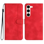 Custodia per cellulare in pelle con motivo a cuore, For Samsung Galaxy S23 5G, For Samsung Galaxy S23+ 5G, For Samsung Galaxy S23 Ultra 5G, For Samsung Galaxy Xcover 4/4s