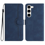 Custodia per cellulare in pelle con motivo a cuore, For Samsung Galaxy S23 5G, For Samsung Galaxy S23+ 5G, For Samsung Galaxy S23 Ultra 5G, For Samsung Galaxy Xcover 4/4s