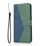 Custodia per telefono in pelle con cuciture a due colori, For Xiaomi Redmi 9C, For Xiaomi Redmi 9T