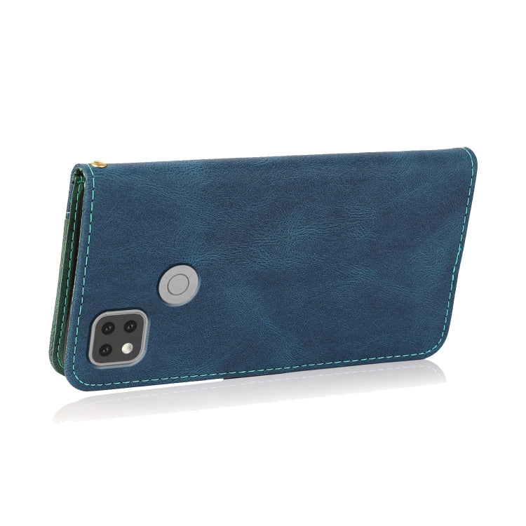 Custodia per telefono in pelle con cuciture a due colori, For Xiaomi Redmi 9C, For Xiaomi Redmi 9T
