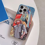 Cassa lucida del telefono del PC della pittura a olio, For iPhone 14, For iPhone 14 Plus, For iPhone 14 Pro, For iPhone 14 Pro Max, For iPhone 13, For iPhone 13 Pro