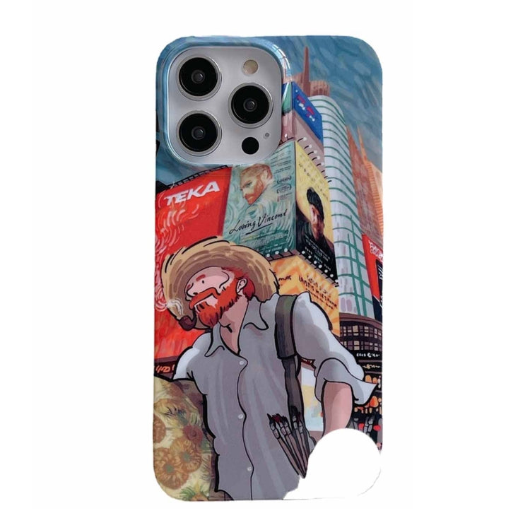 Cassa lucida del telefono del PC della pittura a olio, For iPhone 14, For iPhone 14 Plus, For iPhone 14 Pro, For iPhone 14 Pro Max, For iPhone 13, For iPhone 13 Pro